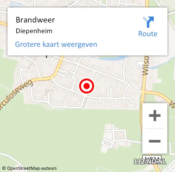 Locatie op kaart van de 112 melding: Brandweer Diepenheim op 24 januari 2022 01:56