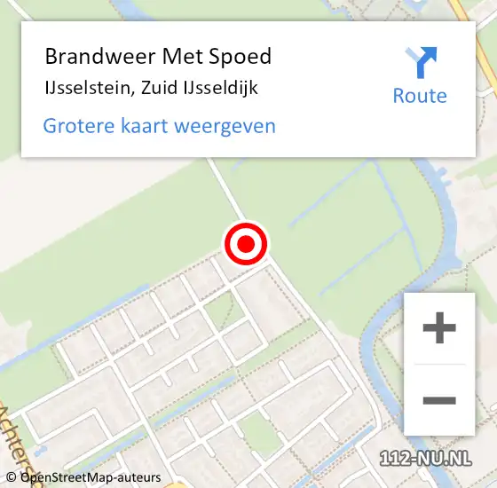 Locatie op kaart van de 112 melding: Brandweer Met Spoed Naar IJsselstein, Zuid IJsseldijk op 24 januari 2022 04:45