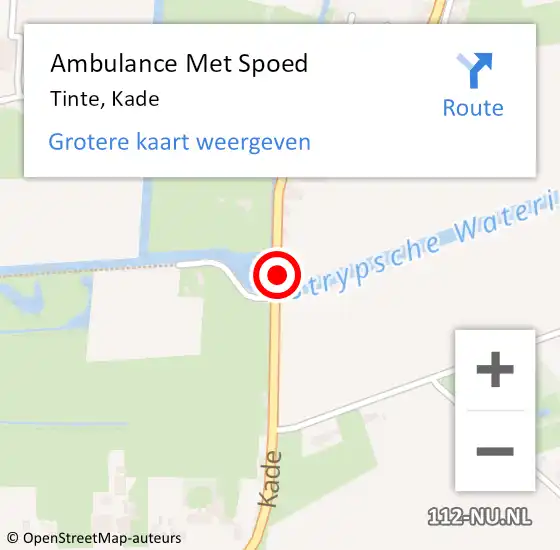 Locatie op kaart van de 112 melding: Ambulance Met Spoed Naar Tinte, Kade op 24 januari 2022 09:30