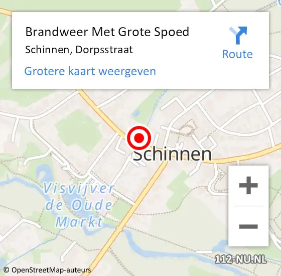 Locatie op kaart van de 112 melding: Brandweer Met Grote Spoed Naar Schinnen, Dorpsstraat op 24 januari 2022 20:05