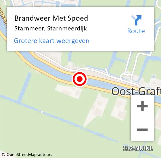 Locatie op kaart van de 112 melding: Brandweer Met Spoed Naar Starnmeer, Starnmeerdijk op 24 januari 2022 21:42