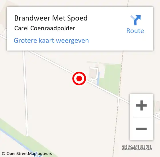 Locatie op kaart van de 112 melding: Brandweer Met Spoed Naar Carel Coenraadpolder op 6 juli 2014 09:23
