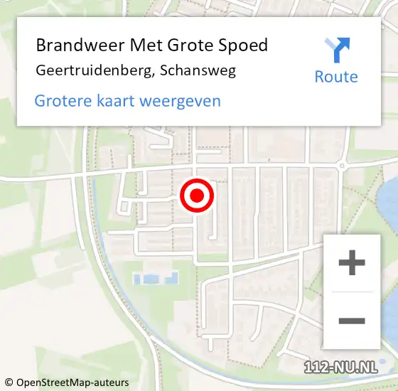Locatie op kaart van de 112 melding: Brandweer Met Grote Spoed Naar Geertruidenberg, Schansweg op 25 januari 2022 08:41