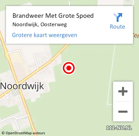 Locatie op kaart van de 112 melding: Brandweer Met Grote Spoed Naar Noordwijk, Oosterweg op 25 januari 2022 13:29