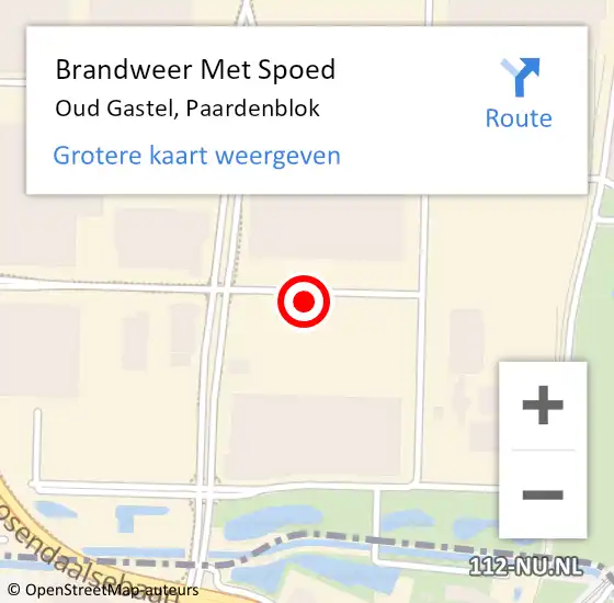Locatie op kaart van de 112 melding: Brandweer Met Spoed Naar Oud Gastel, Paardenblok op 25 januari 2022 14:44