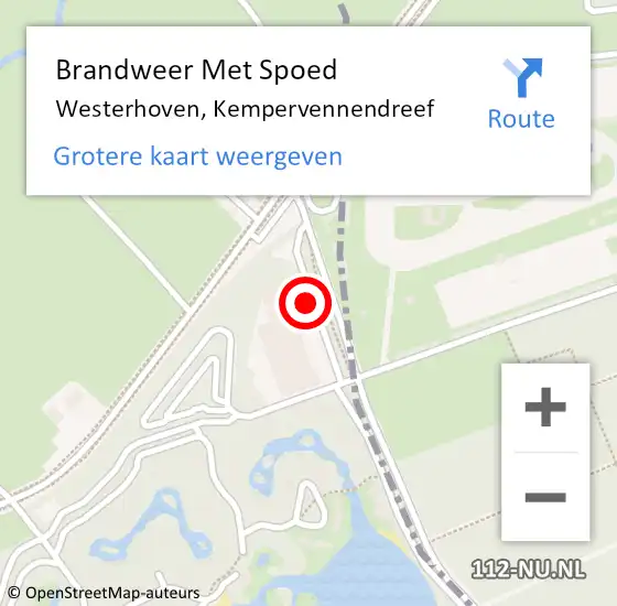 Locatie op kaart van de 112 melding: Brandweer Met Spoed Naar Westerhoven, Kempervennendreef op 25 januari 2022 21:20