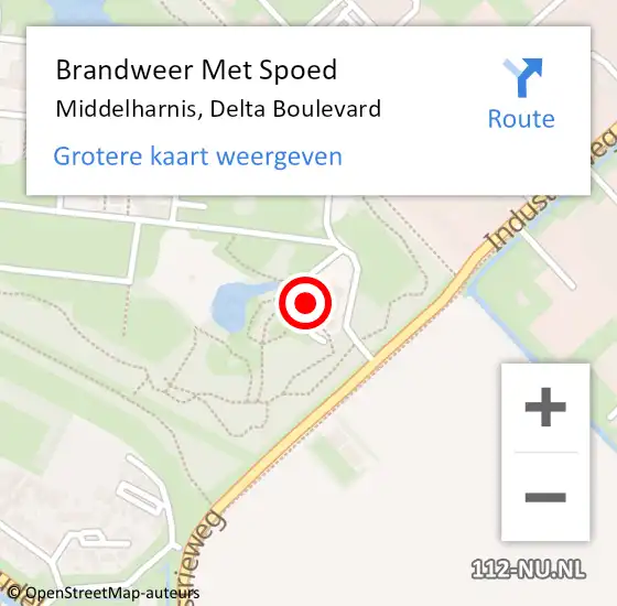 Locatie op kaart van de 112 melding: Brandweer Met Spoed Naar Middelharnis, Delta Boulevard op 25 januari 2022 22:47