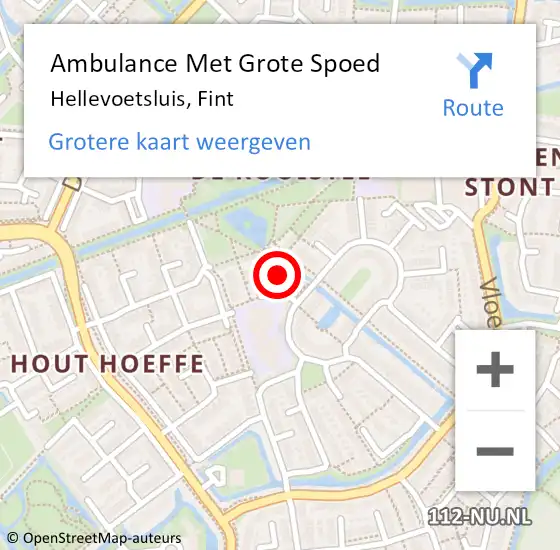 Locatie op kaart van de 112 melding: Ambulance Met Grote Spoed Naar Hellevoetsluis, Fint op 26 januari 2022 08:39