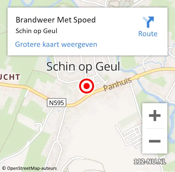 Locatie op kaart van de 112 melding: Brandweer Met Spoed Naar Schin op Geul op 26 januari 2022 16:17