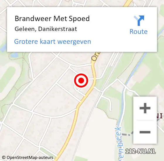 Locatie op kaart van de 112 melding: Brandweer Met Spoed Naar Geleen, Danikerstraat op 26 januari 2022 19:00