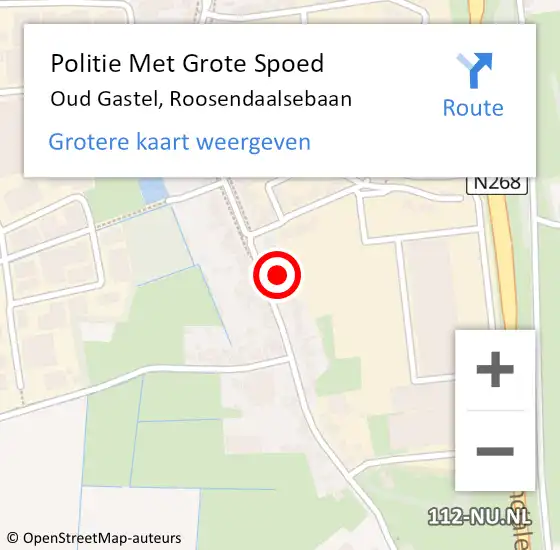 Locatie op kaart van de 112 melding: Politie Met Grote Spoed Naar Oud Gastel, Roosendaalsebaan op 27 januari 2022 06:06