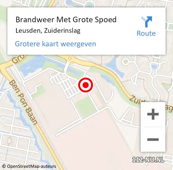 Locatie op kaart van de 112 melding: Brandweer Met Grote Spoed Naar Leusden, Zuiderinslag op 27 januari 2022 06:45