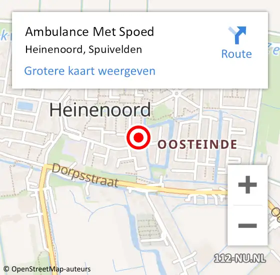 Locatie op kaart van de 112 melding: Ambulance Met Spoed Naar Heinenoord, Spuivelden op 27 januari 2022 11:17