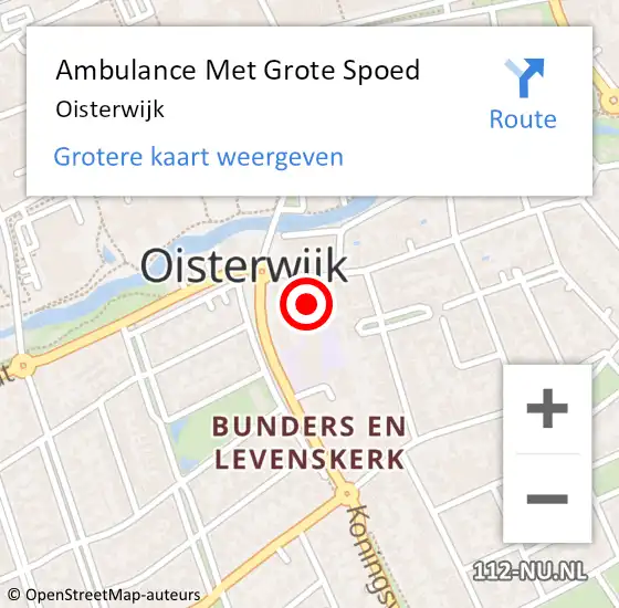 Locatie op kaart van de 112 melding: Ambulance Met Grote Spoed Naar Oisterwijk op 27 januari 2022 11:47