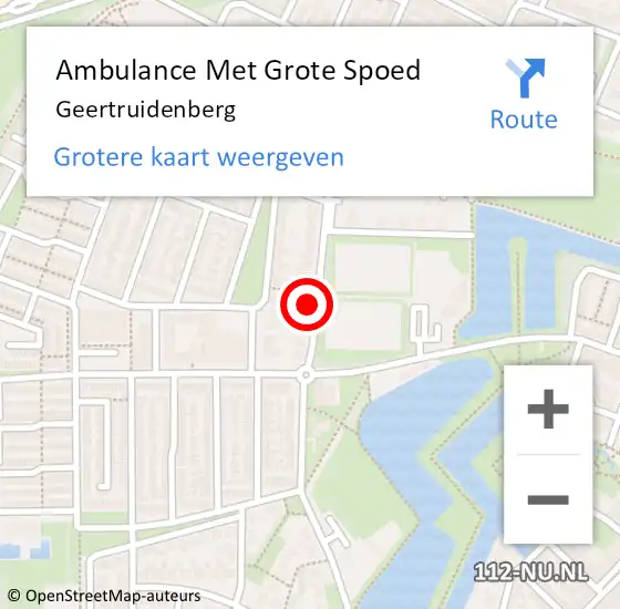 Locatie op kaart van de 112 melding: Ambulance Met Grote Spoed Naar Geertruidenberg op 27 januari 2022 13:18