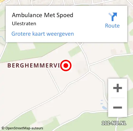 Locatie op kaart van de 112 melding: Ambulance Met Spoed Naar Ulestraten op 6 juli 2014 14:13