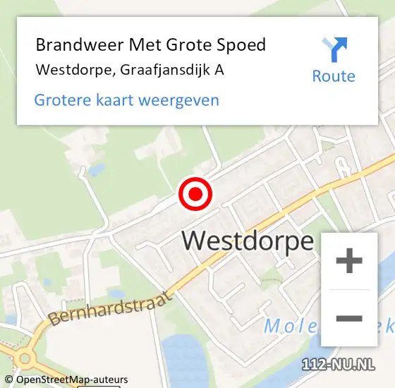 Locatie op kaart van de 112 melding: Brandweer Met Grote Spoed Naar Westdorpe, Graafjansdijk A op 27 januari 2022 15:51