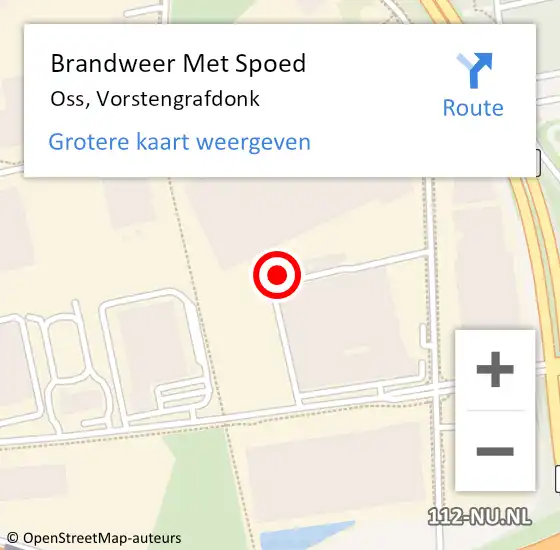 Locatie op kaart van de 112 melding: Brandweer Met Spoed Naar Oss, Vorstengrafdonk op 27 januari 2022 15:59