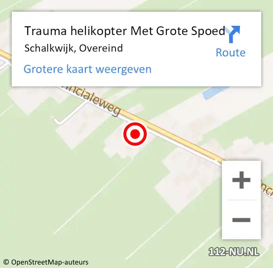 Locatie op kaart van de 112 melding: Trauma helikopter Met Grote Spoed Naar Schalkwijk, Overeind op 27 januari 2022 16:33