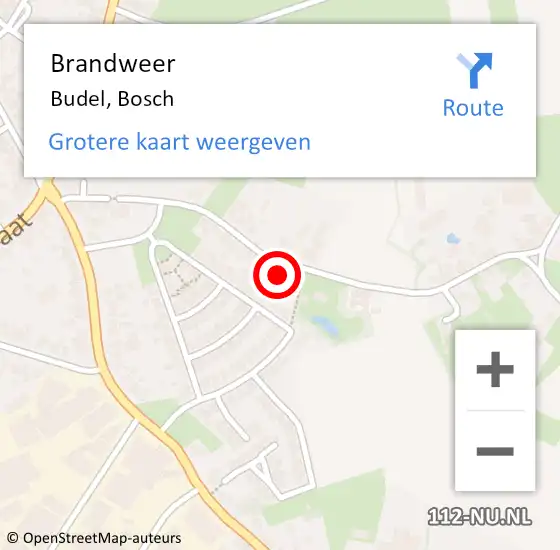 Locatie op kaart van de 112 melding: Brandweer Budel, Bosch op 27 januari 2022 18:16