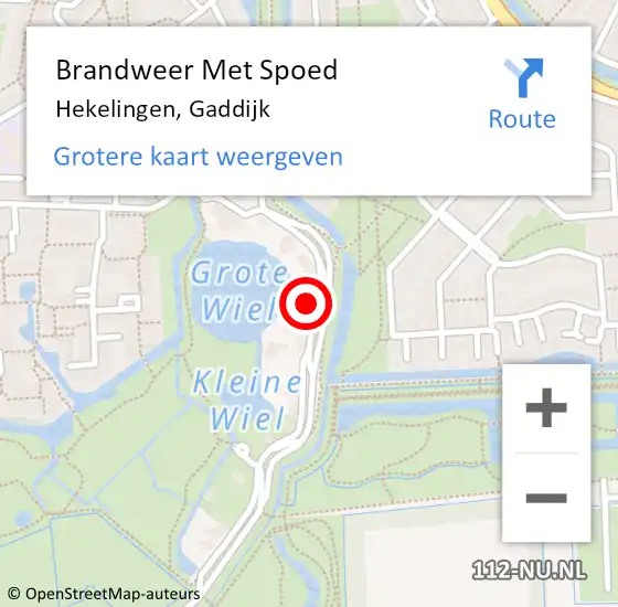 Locatie op kaart van de 112 melding: Brandweer Met Spoed Naar Hekelingen, Gaddijk op 27 januari 2022 18:21