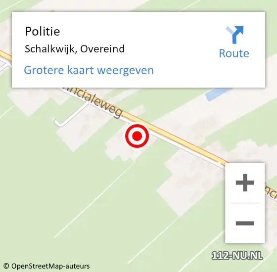 Locatie op kaart van de 112 melding: Politie Schalkwijk, Overeind op 27 januari 2022 19:37