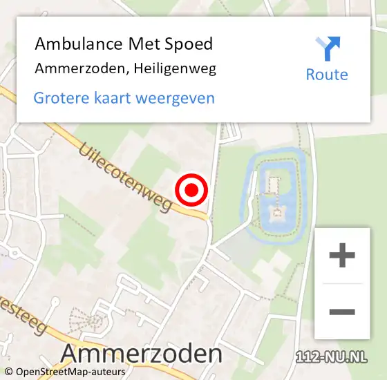 Locatie op kaart van de 112 melding: Ambulance Met Spoed Naar Ammerzoden, Heiligenweg op 27 januari 2022 21:03