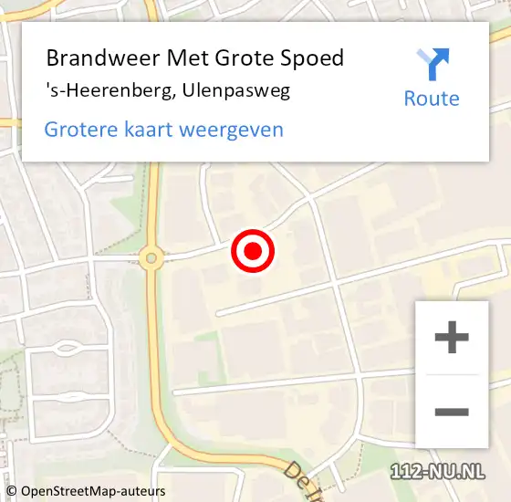 Locatie op kaart van de 112 melding: Brandweer Met Grote Spoed Naar 's-Heerenberg, Ulenpasweg op 28 januari 2022 06:04