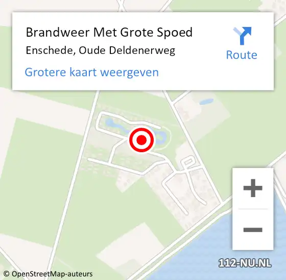 Locatie op kaart van de 112 melding: Brandweer Met Grote Spoed Naar Enschede, Oude Deldenerweg op 28 januari 2022 07:42