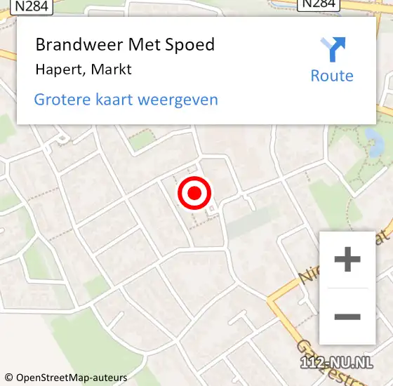 Locatie op kaart van de 112 melding: Brandweer Met Spoed Naar Hapert, Markt op 28 januari 2022 08:51