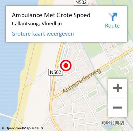 Locatie op kaart van de 112 melding: Ambulance Met Grote Spoed Naar Callantsoog, Vloedlijn op 28 januari 2022 14:11