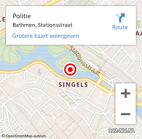 Locatie op kaart van de 112 melding: Politie Bathmen, Stationsstraat op 28 januari 2022 22:31