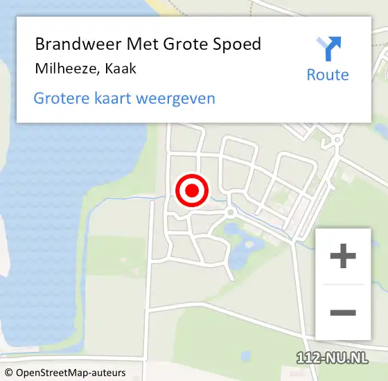 Locatie op kaart van de 112 melding: Brandweer Met Grote Spoed Naar Milheeze, Kaak op 29 januari 2022 00:08