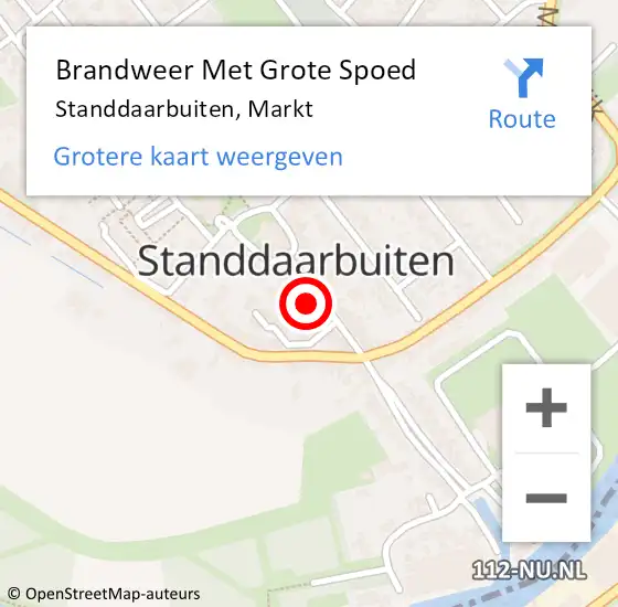 Locatie op kaart van de 112 melding: Brandweer Met Grote Spoed Naar Standdaarbuiten, Markt op 29 januari 2022 00:12