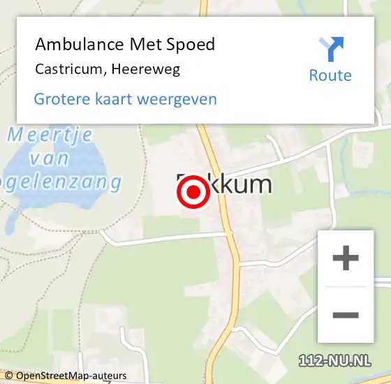 Locatie op kaart van de 112 melding: Ambulance Met Spoed Naar Castricum, Heereweg op 29 januari 2022 03:50