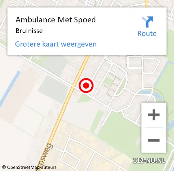 Locatie op kaart van de 112 melding: Ambulance Met Spoed Naar Bruinisse op 29 januari 2022 10:02