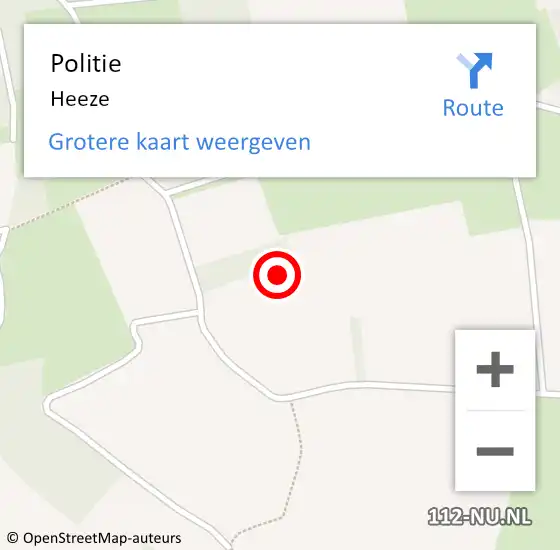 Locatie op kaart van de 112 melding: Politie Heeze op 29 januari 2022 10:52