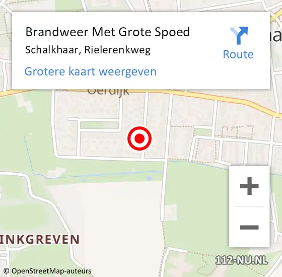 Locatie op kaart van de 112 melding: Brandweer Met Grote Spoed Naar Schalkhaar, Rielerenkweg op 29 januari 2022 11:53