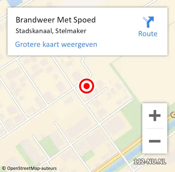 Locatie op kaart van de 112 melding: Brandweer Met Spoed Naar Stadskanaal, Stelmaker op 29 januari 2022 13:56