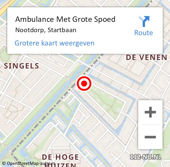 Locatie op kaart van de 112 melding: Ambulance Met Grote Spoed Naar Nootdorp, Startbaan op 29 januari 2022 14:55
