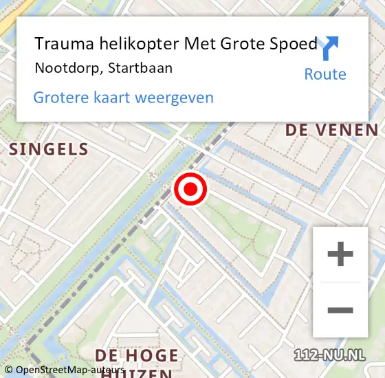 Locatie op kaart van de 112 melding: Trauma helikopter Met Grote Spoed Naar Nootdorp, Startbaan op 29 januari 2022 14:57