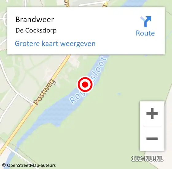 Locatie op kaart van de 112 melding: Brandweer De Cocksdorp op 29 januari 2022 15:03