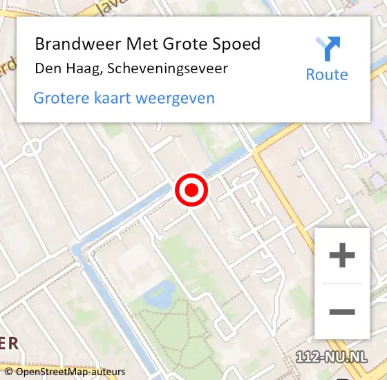 Locatie op kaart van de 112 melding: Brandweer Met Grote Spoed Naar Den Haag, Scheveningseveer op 29 januari 2022 15:41