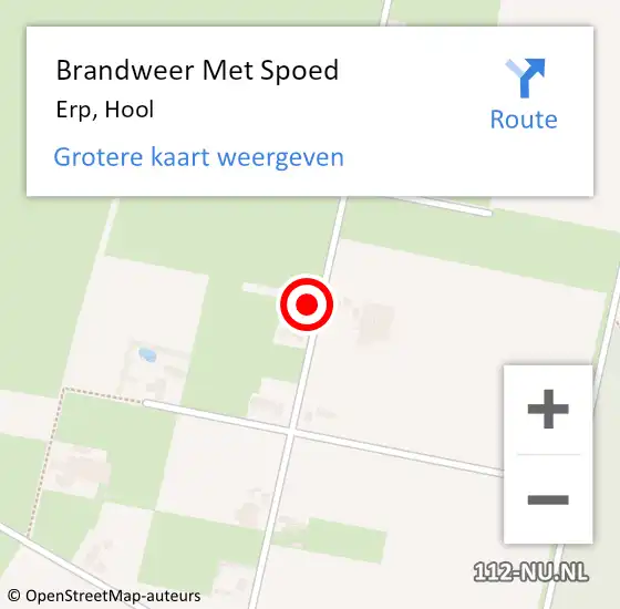 Locatie op kaart van de 112 melding: Brandweer Met Spoed Naar Erp, Hool op 29 januari 2022 15:59