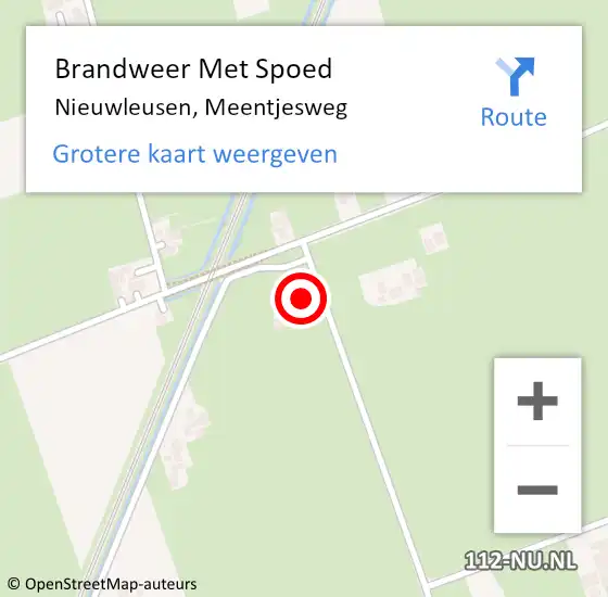 Locatie op kaart van de 112 melding: Brandweer Met Spoed Naar Nieuwleusen, Meentjesweg op 29 januari 2022 16:52