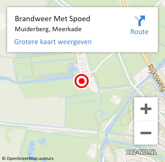 Locatie op kaart van de 112 melding: Brandweer Met Spoed Naar Muiderberg, Meerkade op 29 januari 2022 17:26