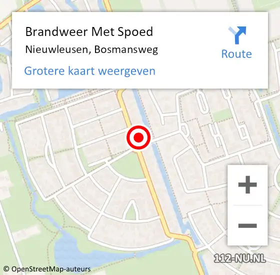 Locatie op kaart van de 112 melding: Brandweer Met Spoed Naar Nieuwleusen, Bosmansweg op 29 januari 2022 19:18