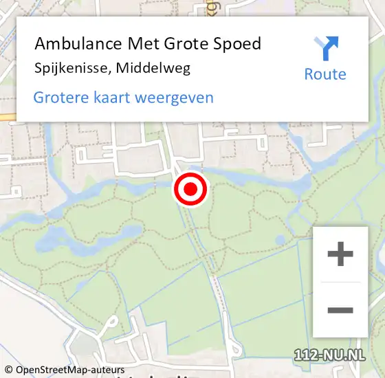 Locatie op kaart van de 112 melding: Ambulance Met Grote Spoed Naar Spijkenisse, Middelweg op 29 januari 2022 22:05