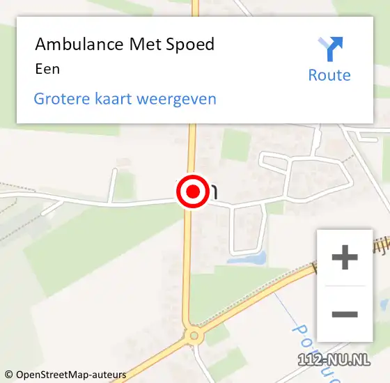 Locatie op kaart van de 112 melding: Ambulance Met Spoed Naar Een op 29 januari 2022 22:14