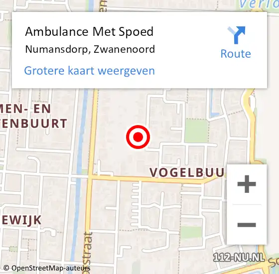 Locatie op kaart van de 112 melding: Ambulance Met Spoed Naar Numansdorp, Zwanenoord op 30 januari 2022 07:36